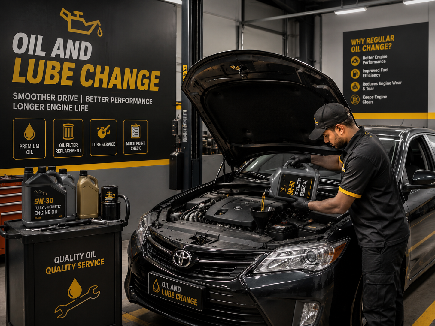 Oil and lube change